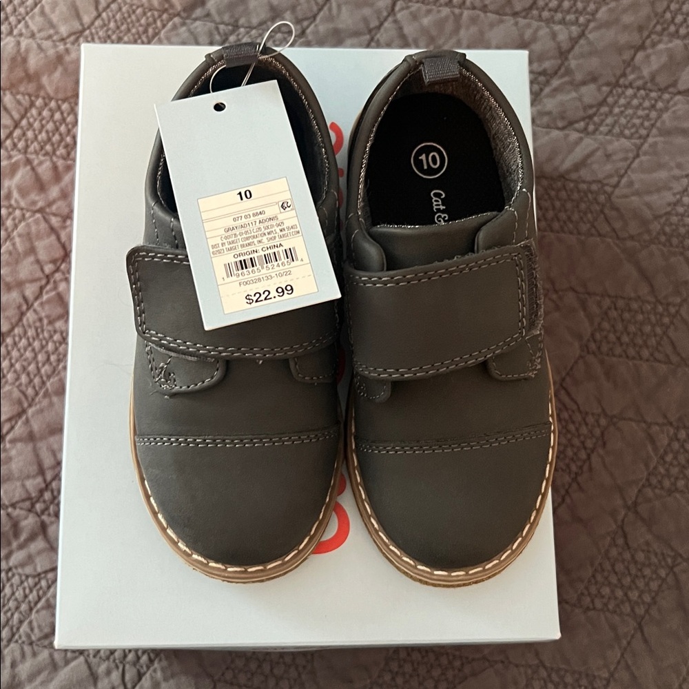 Cat & Jack Charcoal Kids Shoes with Velcro